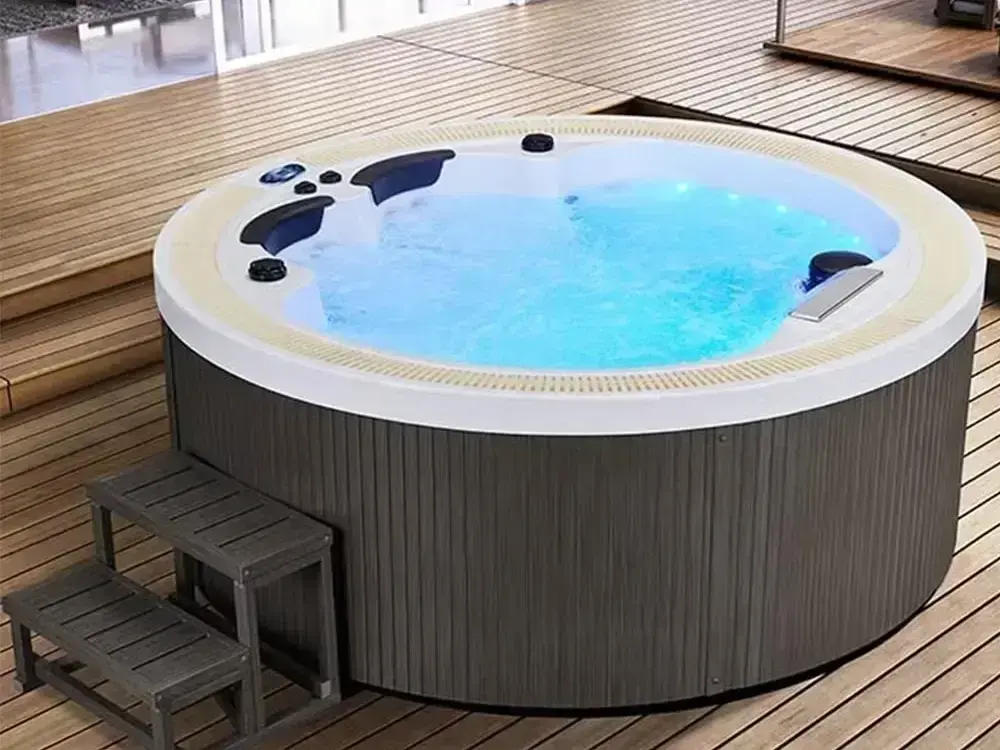 Professional swim spa installation for family home near Bridlewood Golf Course in Calgary